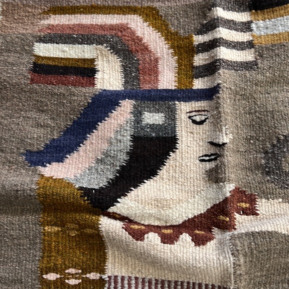 Pair of VINTAGE Mexican Wool Rugs. - Picture 6 of 8